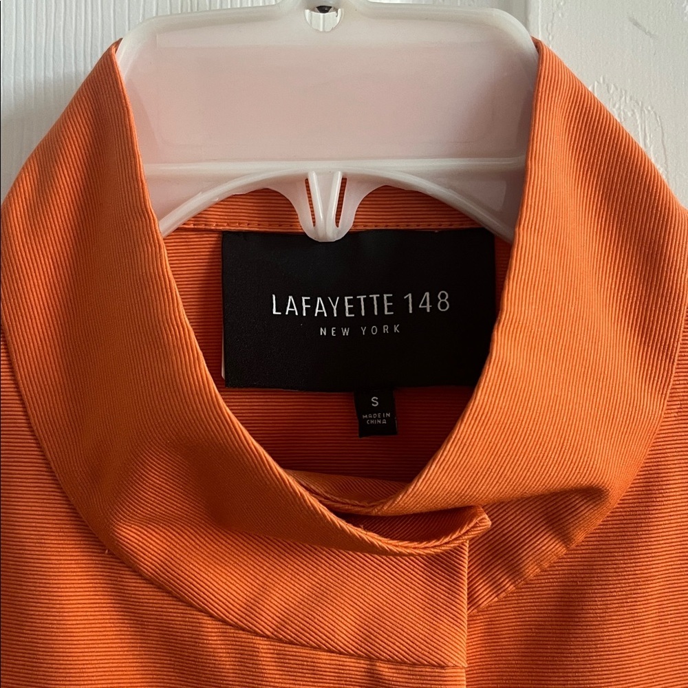 Lafayette 148 - Sienna Colored 3/4 Sleeve Boxy Jacket Sz Small - Picture 5 of 8